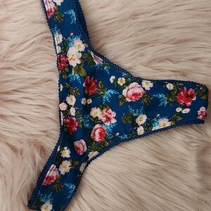 Brand New VICTORIA'S SECRET FLORAL THONG- XS